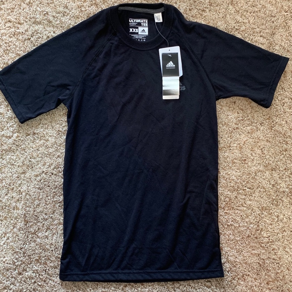 Adidas ultimate tee, black, size xxs
